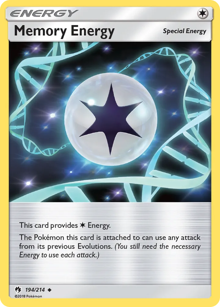 Sun & Moon—Lost Thunder 英語版 Memory Energy 194 カード表面