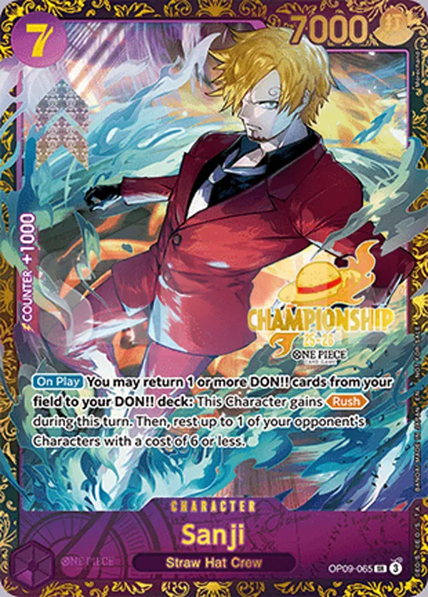 Emperors in the New World 英語版 Sanji OP09-065 · チャンピオンシップ カード表面