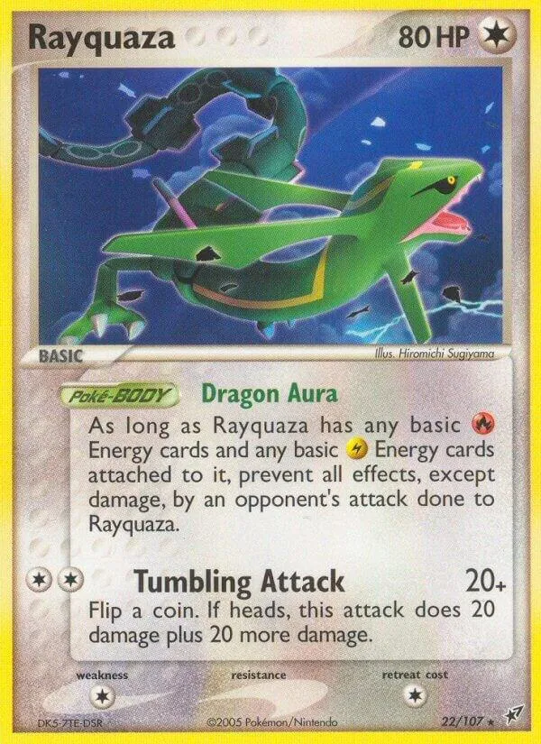 EX Deoxys 영어판 Rayquaza 22 카드 앞면