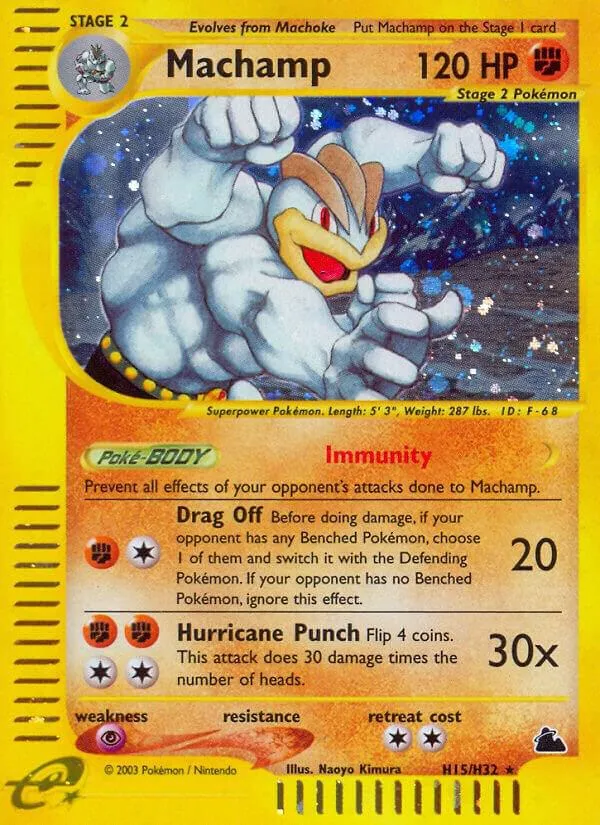 Skyridge 英語版 Machamp H15 カード表面