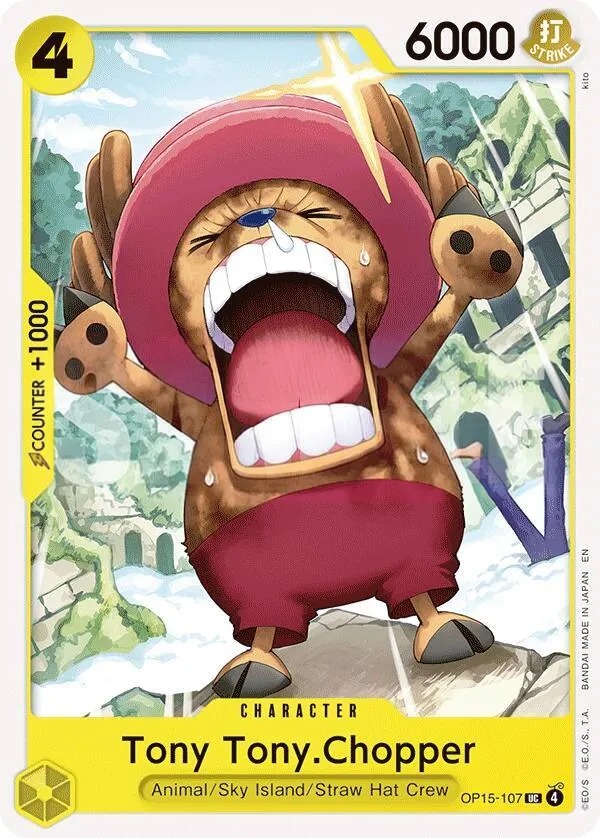 Adventure on Kami's Island 영어판 Tony Tony.Chopper OP15-107 카드 앞면