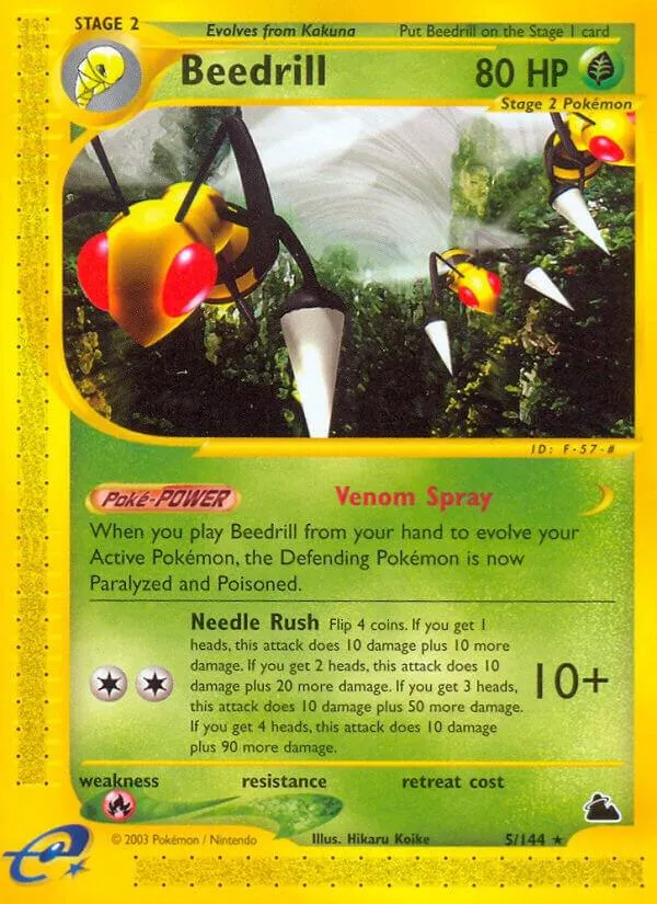 Skyridge 英語版 Beedrill 5 カード表面
