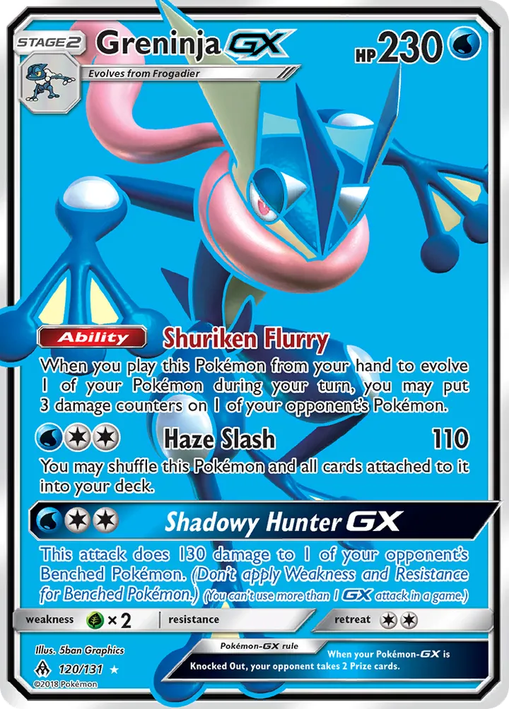 Sun & Moon—Forbidden Light 英語版 Greninja-GX 120 カード表面