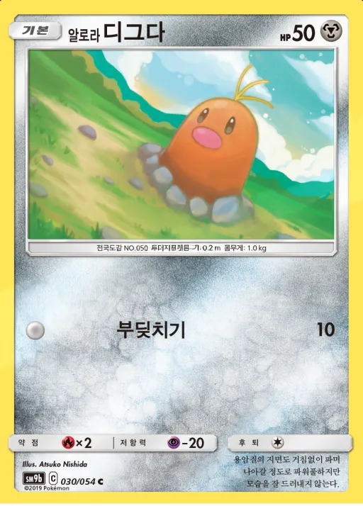 Front of 알로라디그다 30, 풀메탈월 Korean