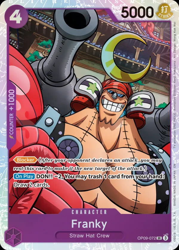 Emperors in the New World 영어판 Franky OP09-072 · 재록 카드 앞면