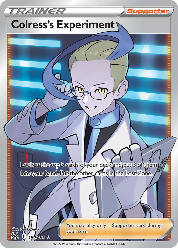 Sword & Shield—Lost Origin 英語版 Colress's Experiment 190 カード表面
