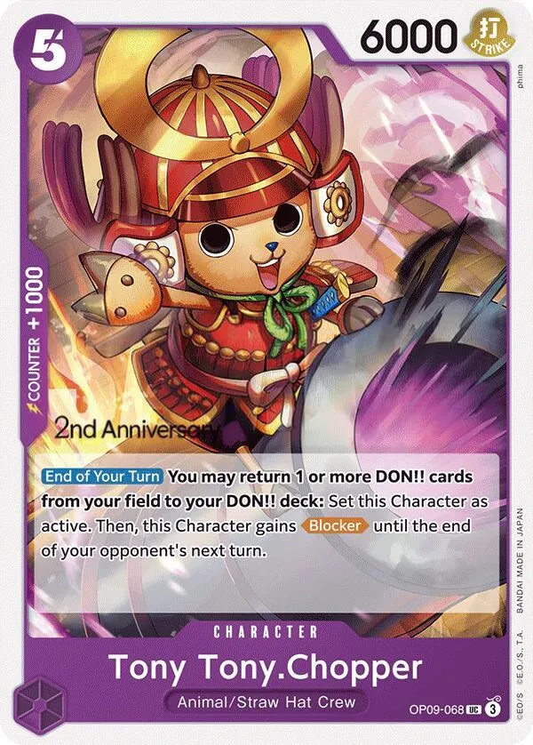 Emperors in the New World 영어판 Tony Tony.Chopper OP09-068 · 기념 대회 카드 앞면