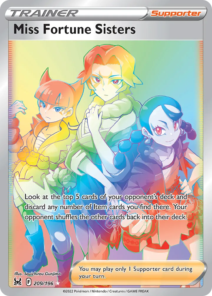 Front of Miss Fortune Sisters 209, Sword & Shield—Lost Origin English