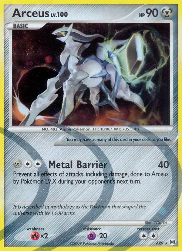 Platinum—Arceus 英語版 Arceus AR9 カード表面