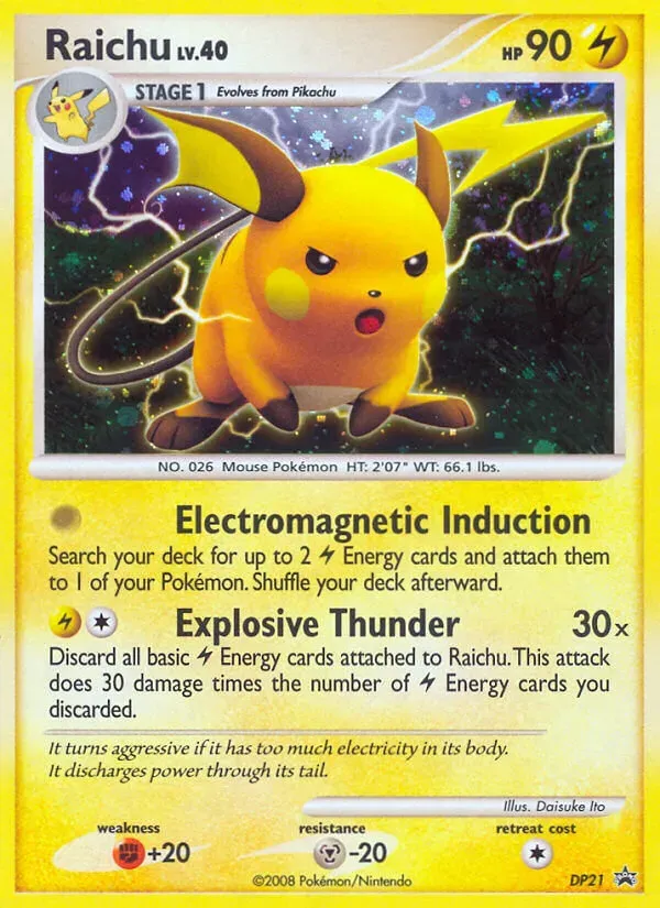 DP Black Star Promos 英語版 Raichu DP21 カード表面