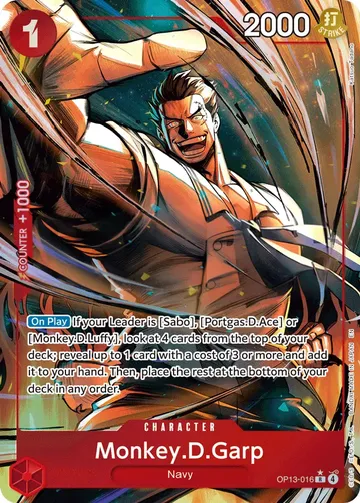 Monkey.D.Garp OP13-016 · パラレル ¥2,984