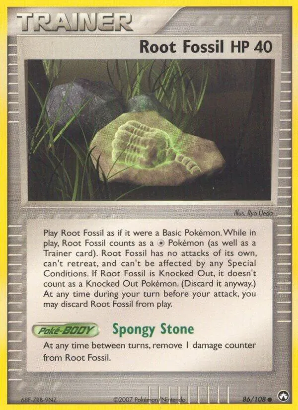 EX Power Keepers 영어판 Root Fossil 86 카드 앞면