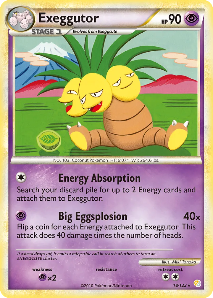 HeartGold & SoulSilver 英語版 Exeggutor 18 カード表面