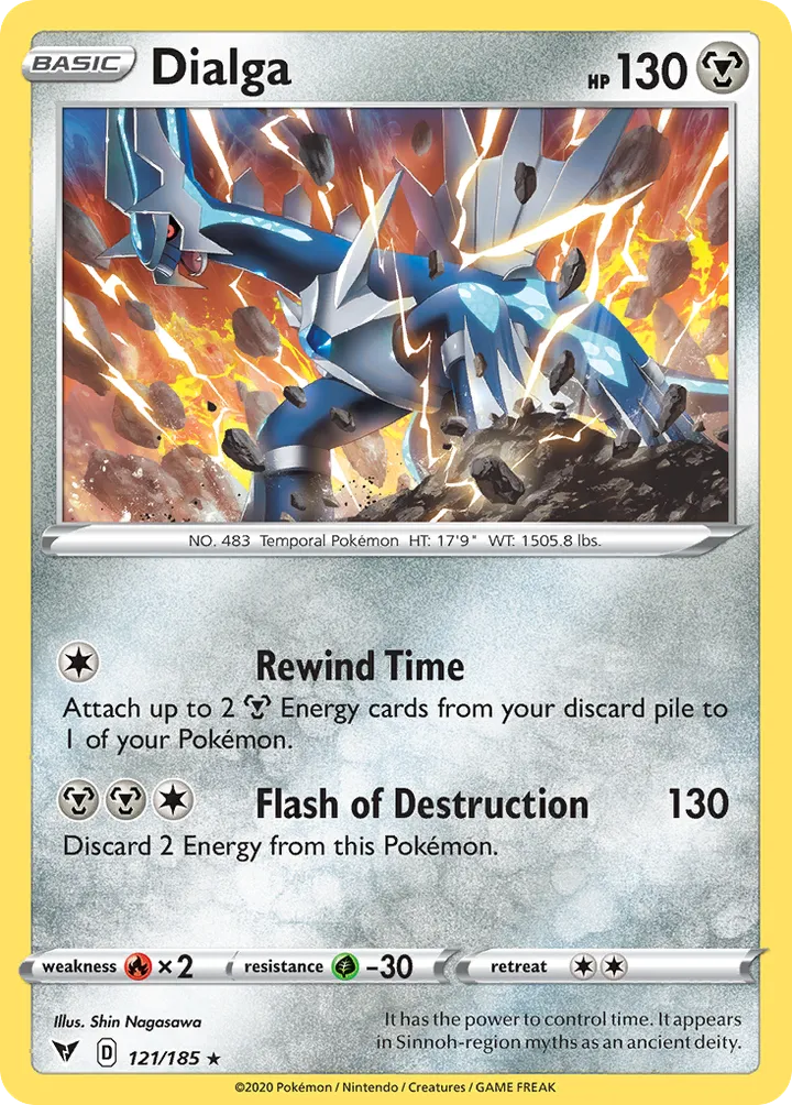 Sword & Shield—Vivid Voltage 영어판 Dialga 121 카드 앞면