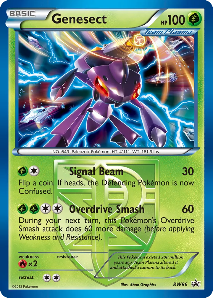 BW Black Star Promos 영어판 Genesect BW86 카드 앞면