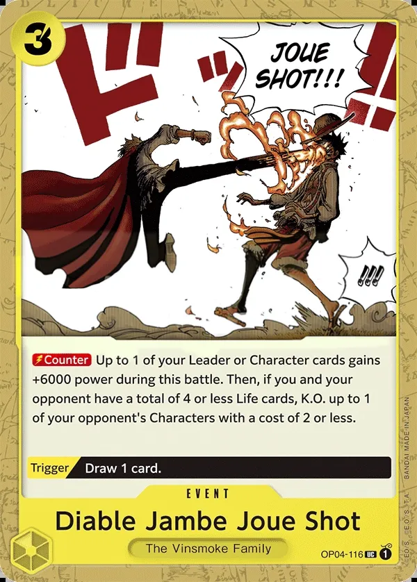 Kingdoms of Intrigue 英語版 Diable Jambe Joue Shot OP04-116 カード表面