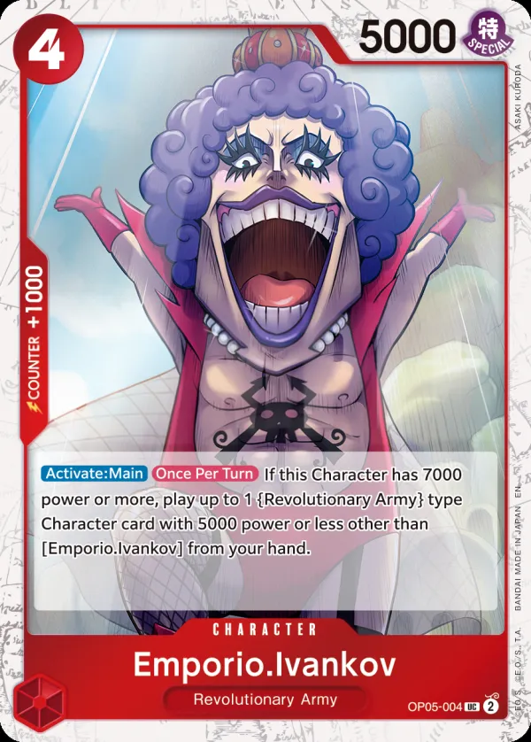 Awakening of the New Era 영어판 Emporio.Ivankov OP05-004 · 패럴렐 카드 앞면