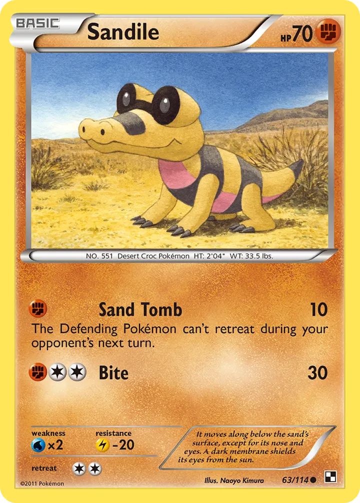 Black & White 영어판 Sandile 63 카드 앞면