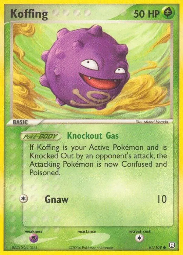 EX Team Rocket Returns 영어판 Koffing 61 카드 앞면