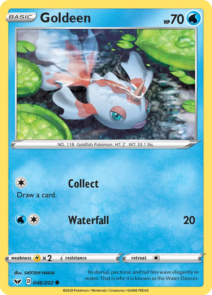 Sword & Shield 영어판 Goldeen 46 카드 앞면