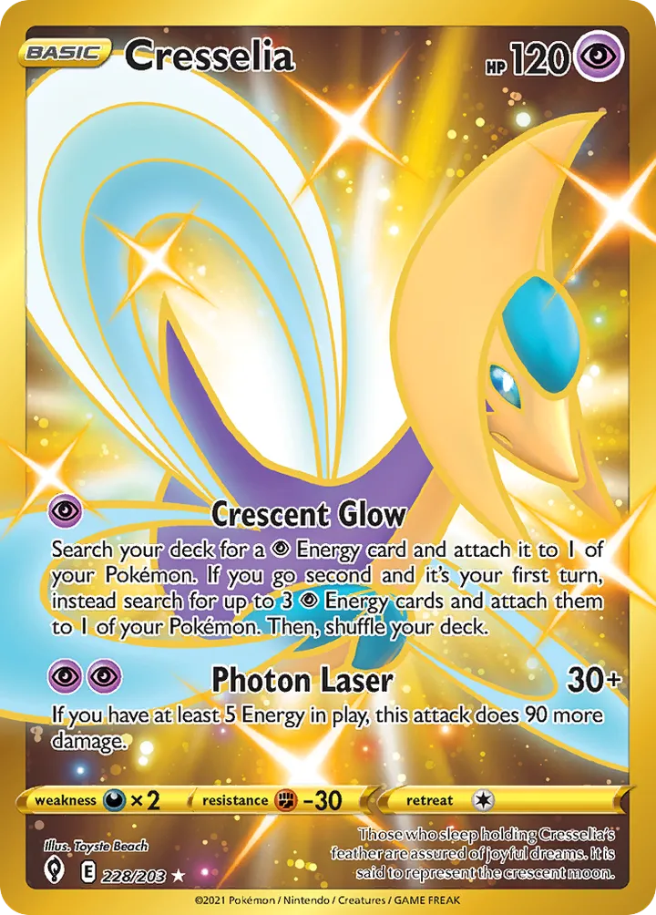 Sword & Shield—Evolving Skies 英語版 Cresselia 228 カード表面