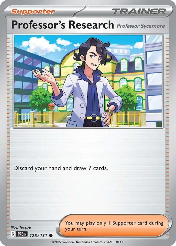 Scarlet & Violet—Prismatic Evolutions 英語版 Professor's Research [Professor Sycamore] 125 カード表面