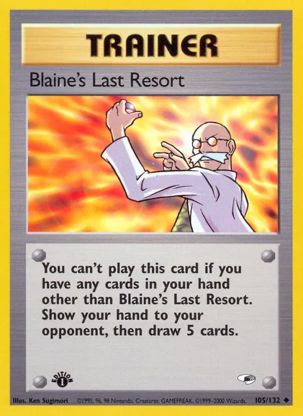 Gym Heroes 영어판 Blaine's Last Resort 105 카드 앞면