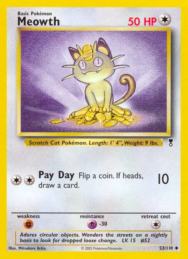 Legendary Collection 英語版 Meowth 53 カード表面