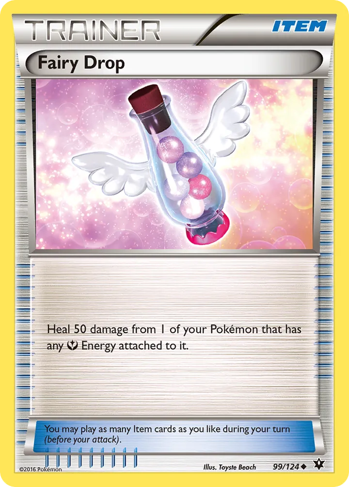 XY—Fates Collide 영어판 Fairy Drop 99 카드 앞면