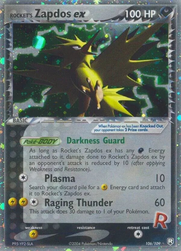 EX Team Rocket Returns 영어판 Rocket's Zapdos ex 106 카드 앞면