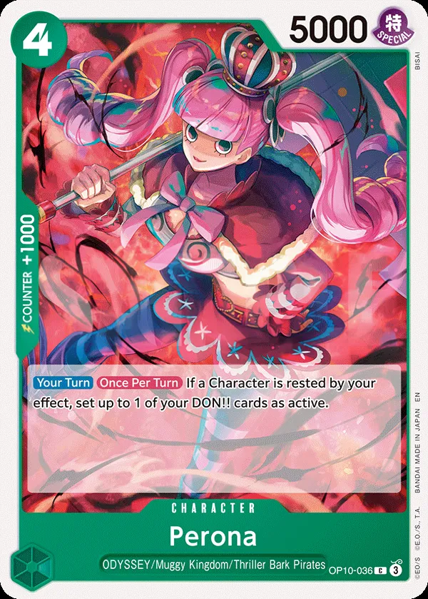 Royal Blood 영어판 Perona OP10-036 · 재록 카드 앞면