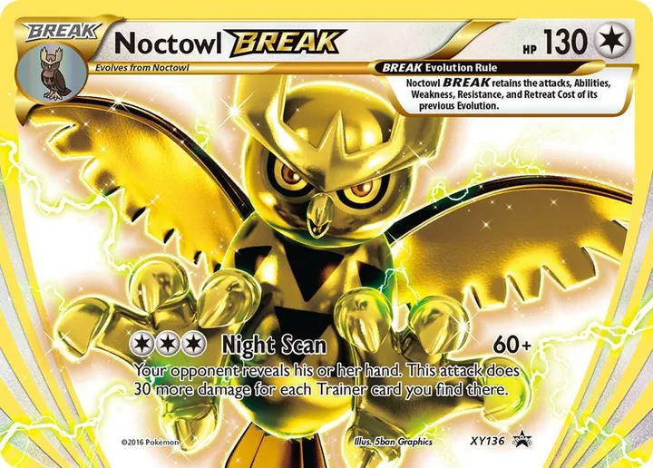 XY Black Star Promos 영어판 Noctowl BREAK XY136 카드 앞면