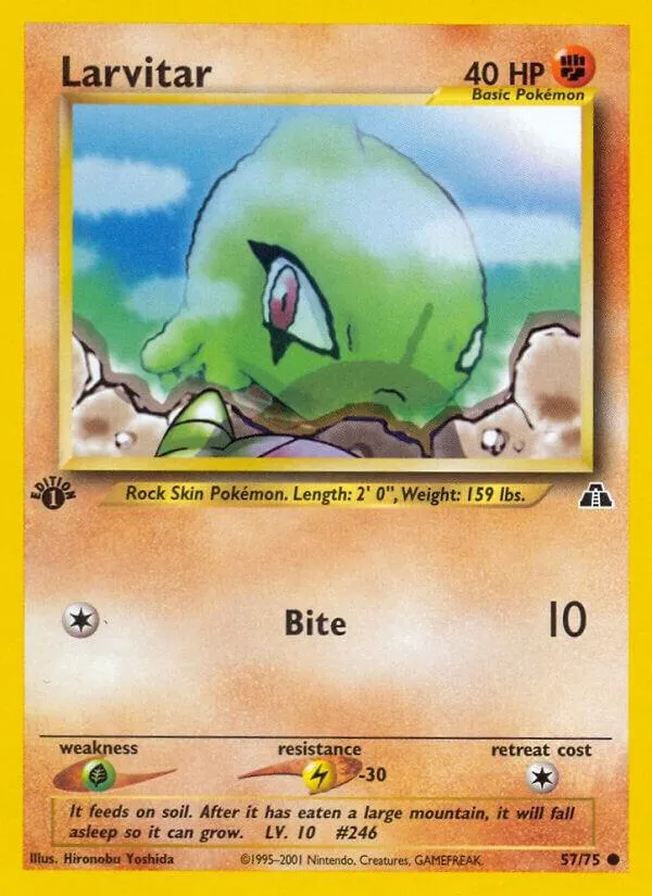 Neo Discovery 영어판 Larvitar 57 카드 앞면