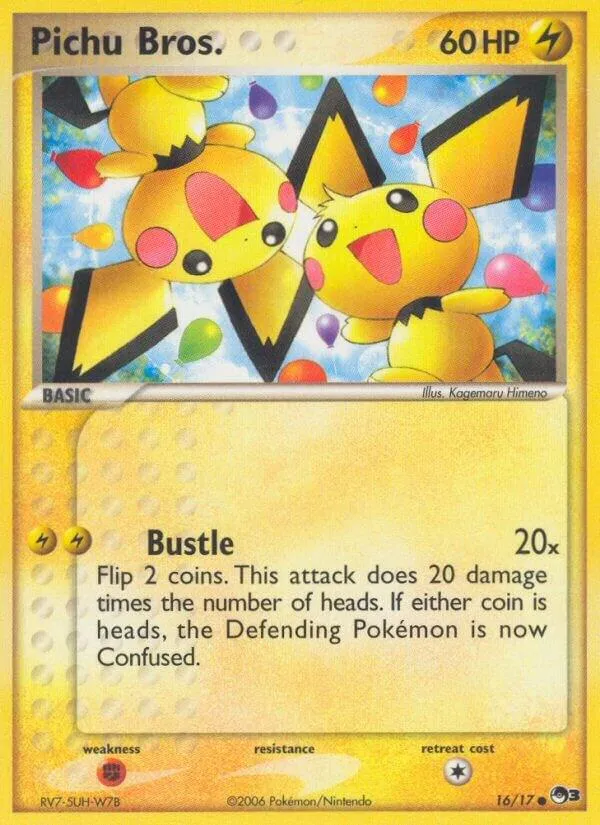 POP Series 3 英語版 Pichu Bros. 16 カード表面