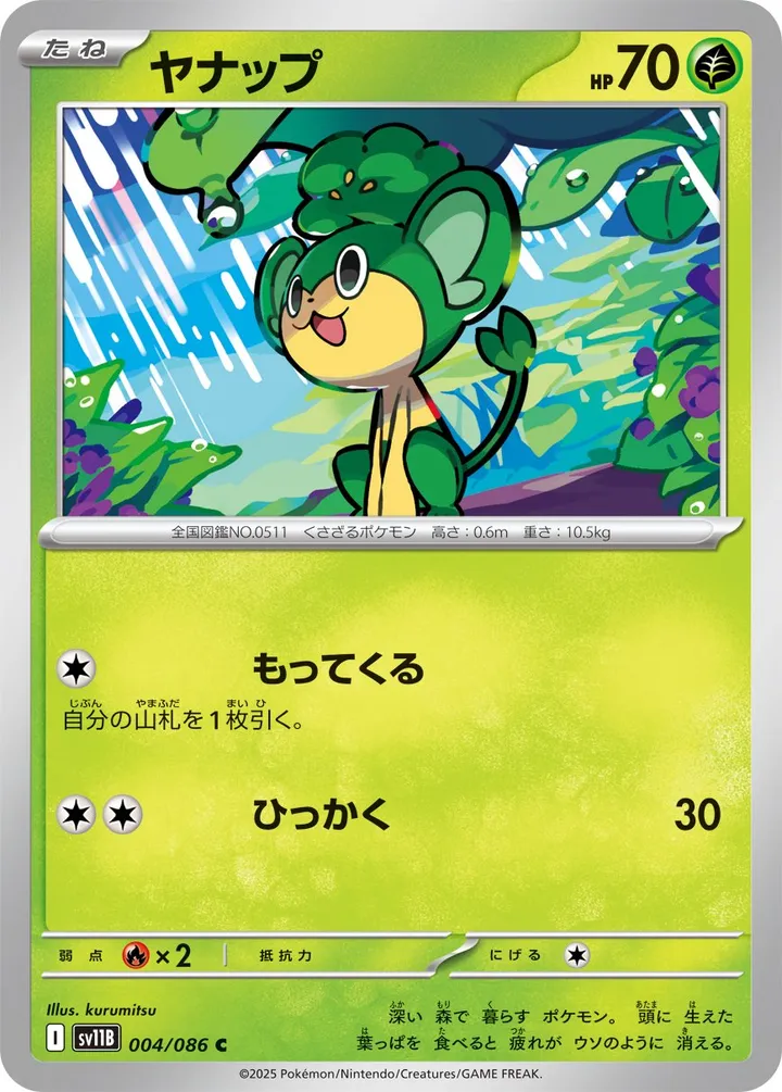 Front of Pansage 4, ブラックボルト Japanese