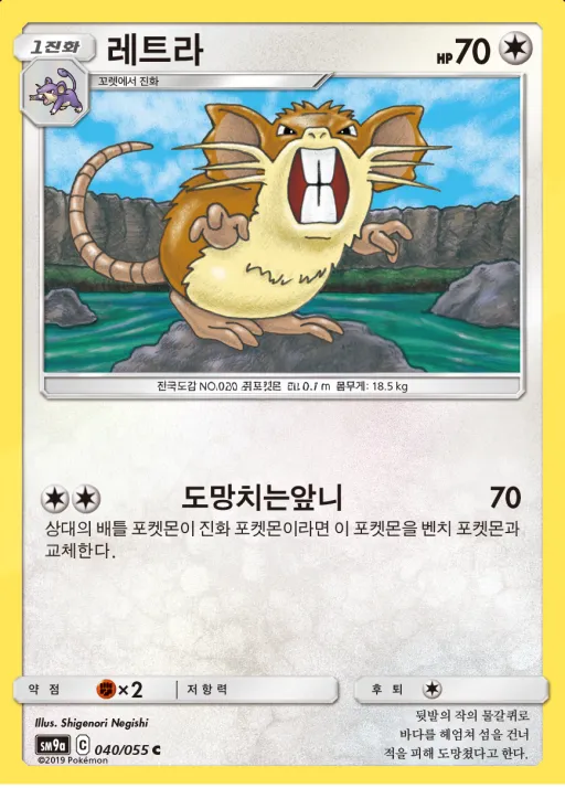 나이트유니슨 한국판 레트라 40 카드 앞면