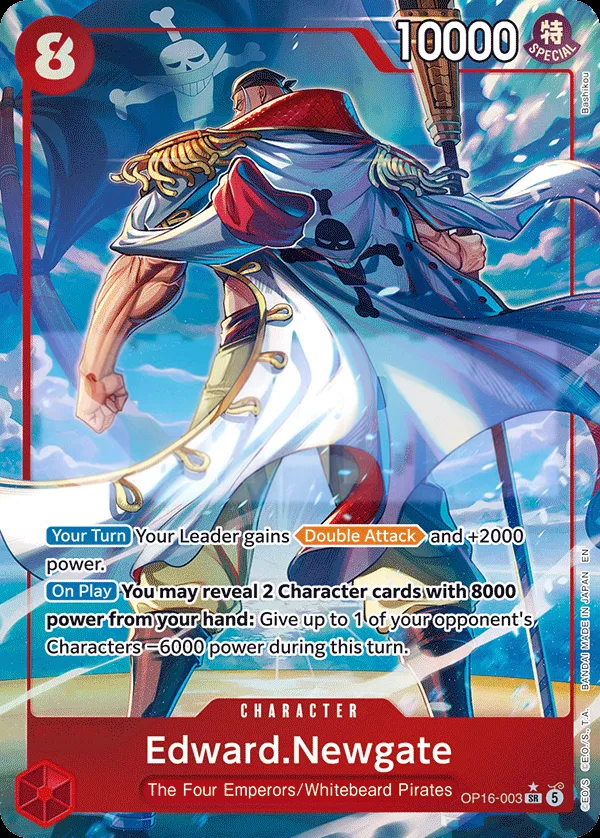 The Time of Battle 英語版 Edward.Newgate OP16-003 · パラレル カード表面