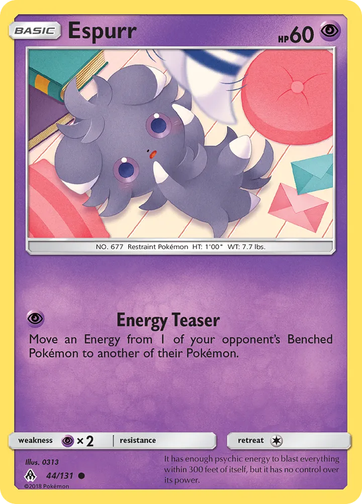 Sun & Moon—Forbidden Light 영어판 Espurr 44 카드 앞면