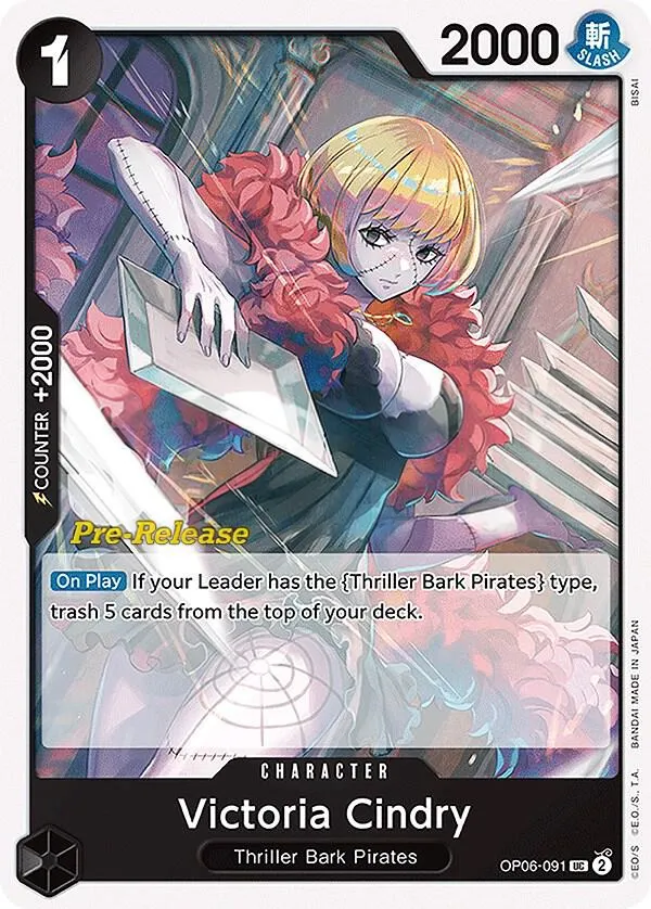 Wings of the Captain 英語版 Victoria Cindry OP06-091 · プレリリース カード表面