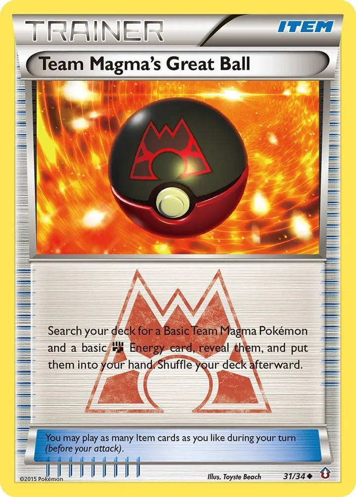 Double Crisis 英語版 Team Magma's Great Ball 31 カード表面