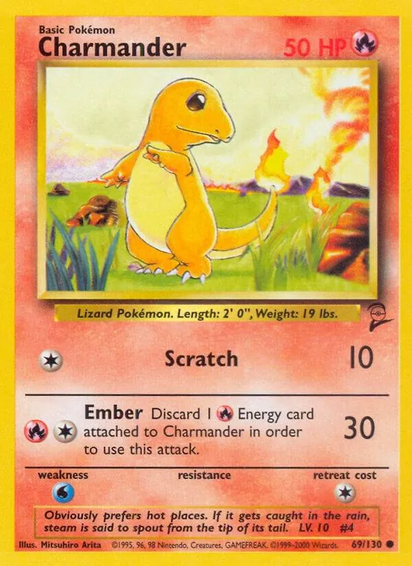 Base Set 2 英語版 Charmander 69 カード表面