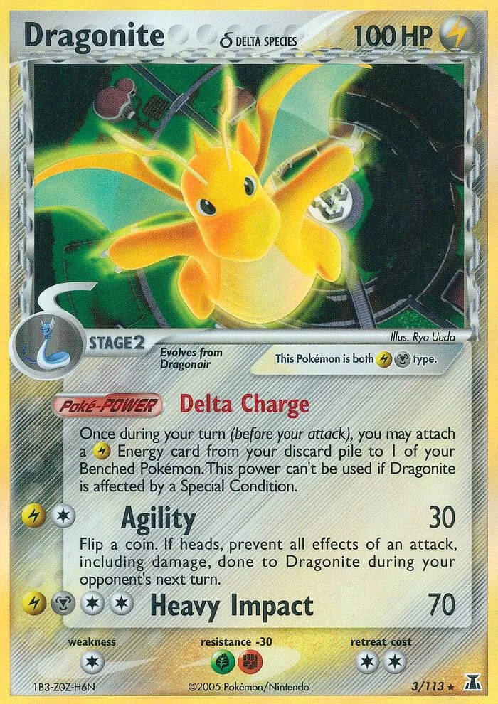 EX Delta Species 英語版 Dragonite δ 3 カード表面