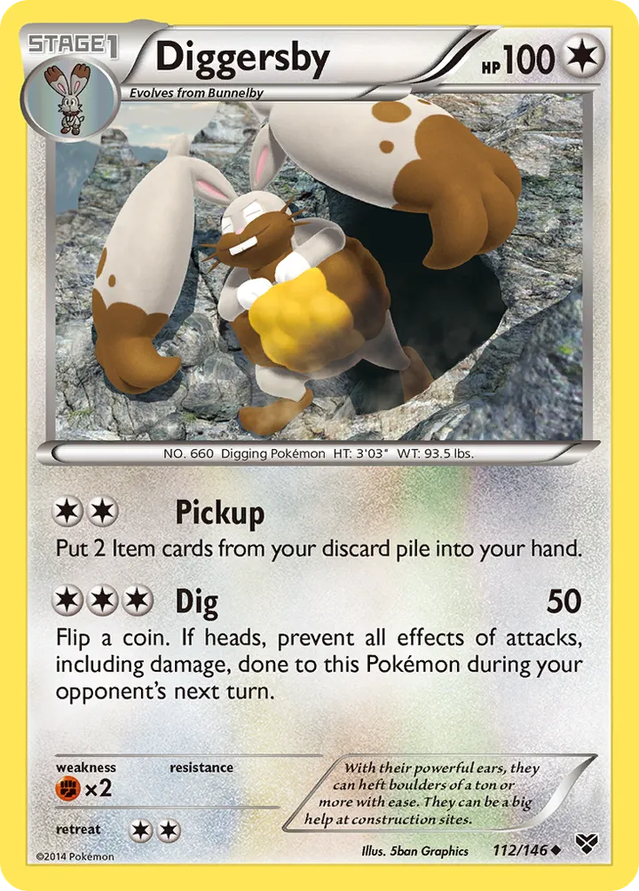 XY 英語版 Diggersby 112 カード表面