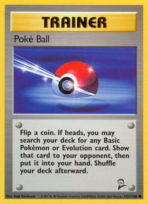 Base Set 2 영어판 Poké Ball 121 카드 앞면