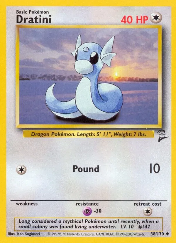 Base Set 2 영어판 Dratini 38 카드 앞면