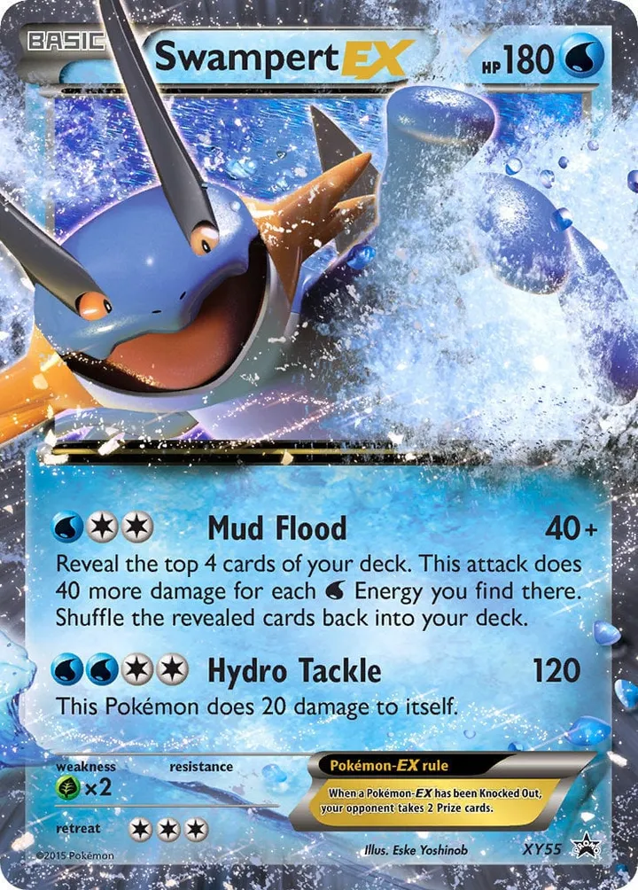 XY Black Star Promos 영어판 Swampert-EX XY55 카드 앞면