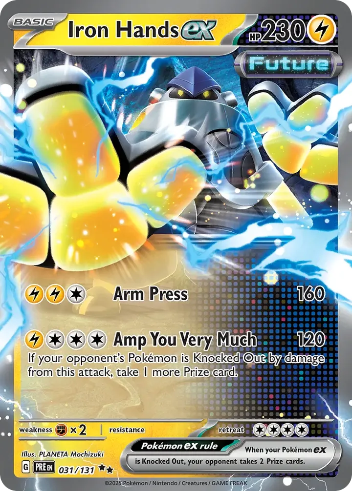 Scarlet & Violet—Prismatic Evolutions 영어판 Iron Hands ex 31 카드 앞면