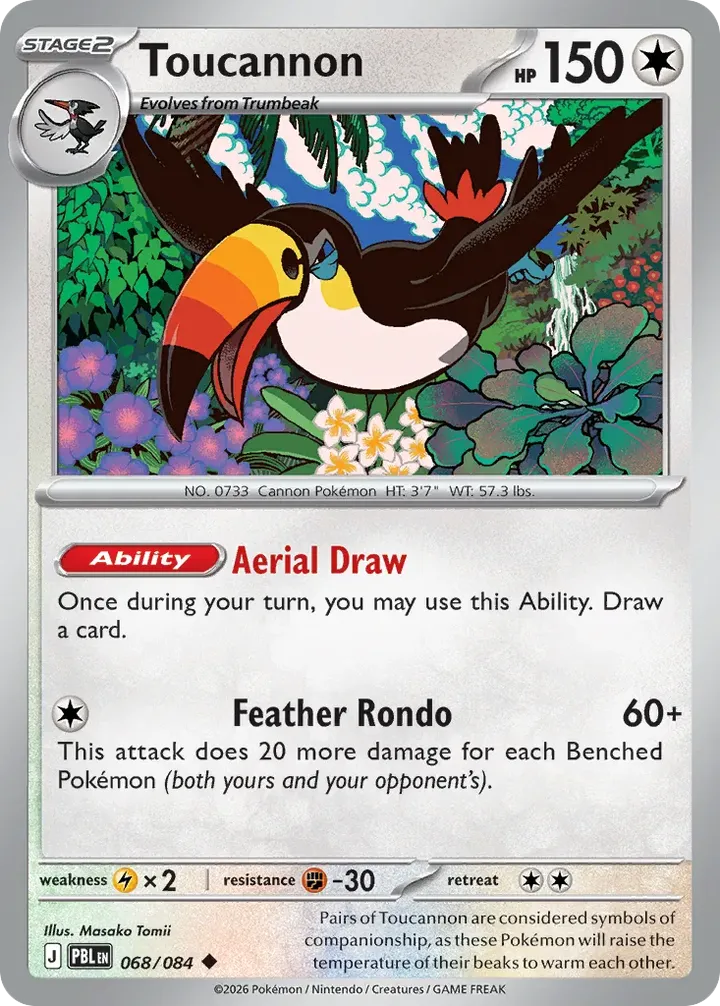 Mega Evolution—Pitch Black 英語版 Toucannon 68 カード表面