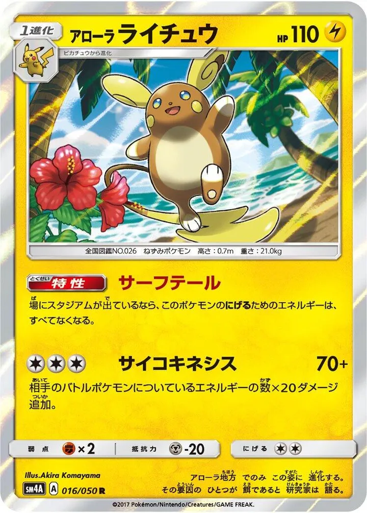 Front of Alolan Raichu 16, 超次元の暴獣 Japanese