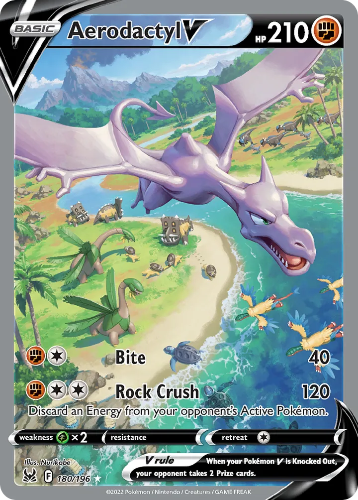 Sword & Shield—Lost Origin 영어판 Aerodactyl V 180 카드 앞면